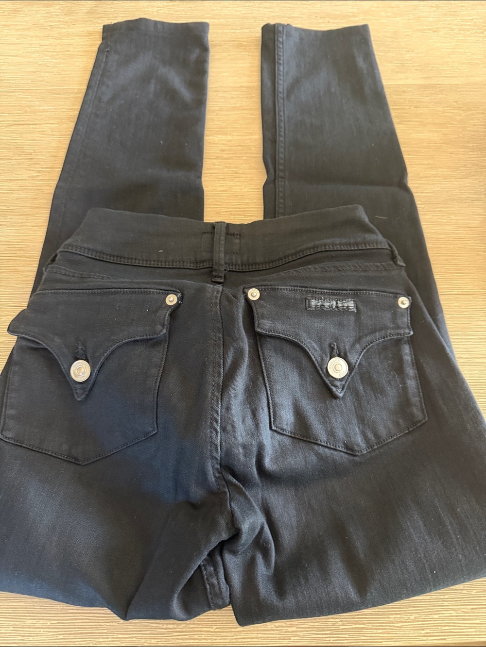 Hudson Jeans Black Back-Pocket Skinny Jeans